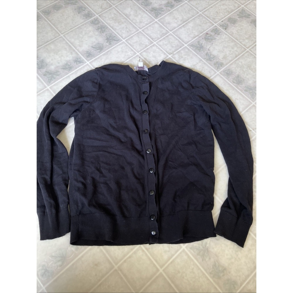 Ann Taylor LOFT Cardigan Cotton Sweater Black  Sz Small‎ 100% Cotton Andy Sachs